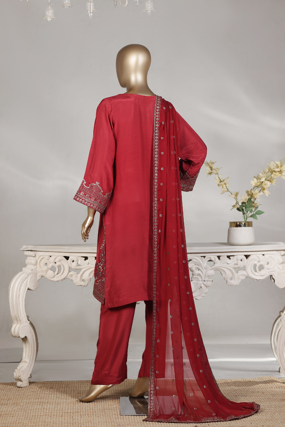 Twist 3Pc Embroidered Dress