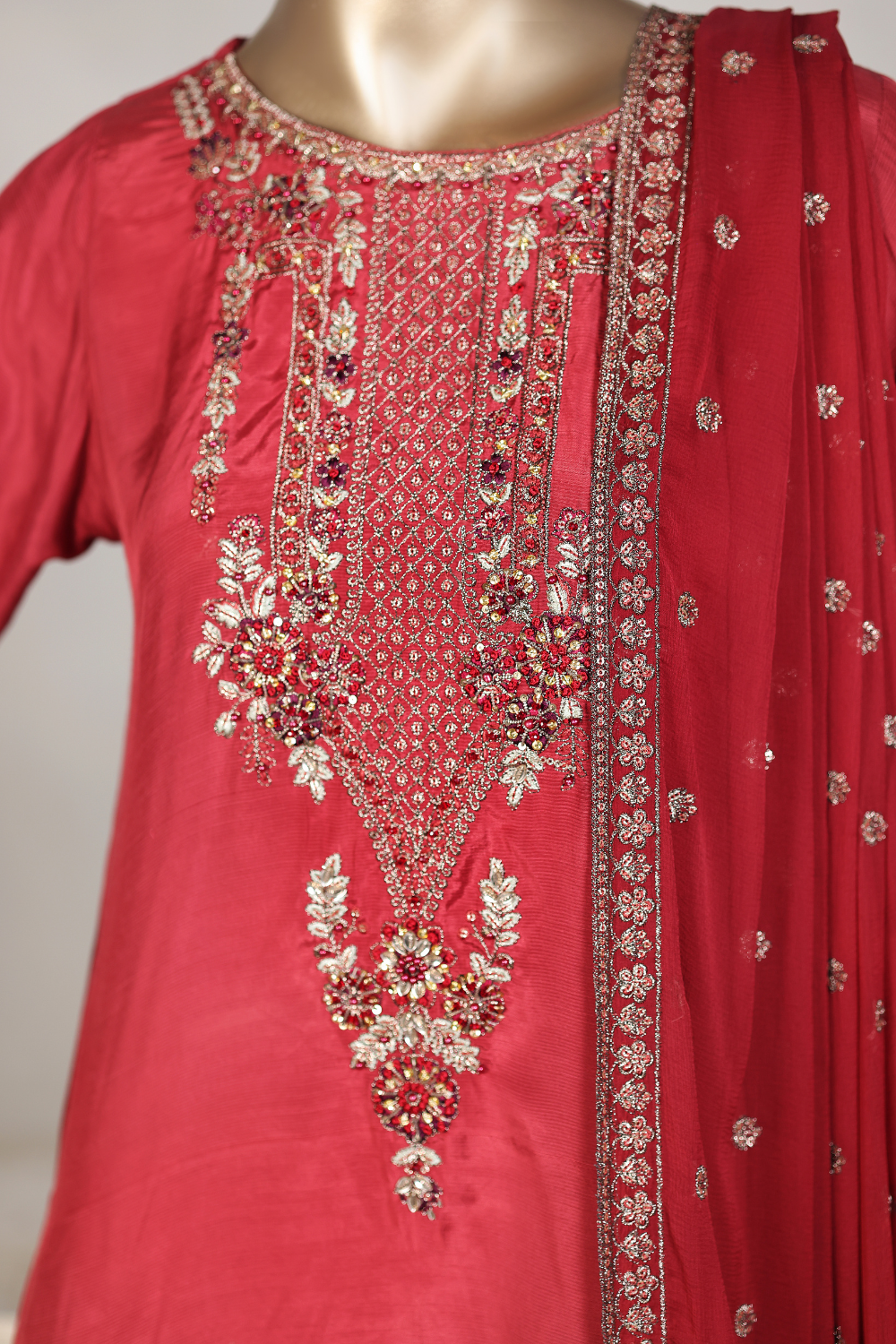Twist 3Pc Embroidered Dress