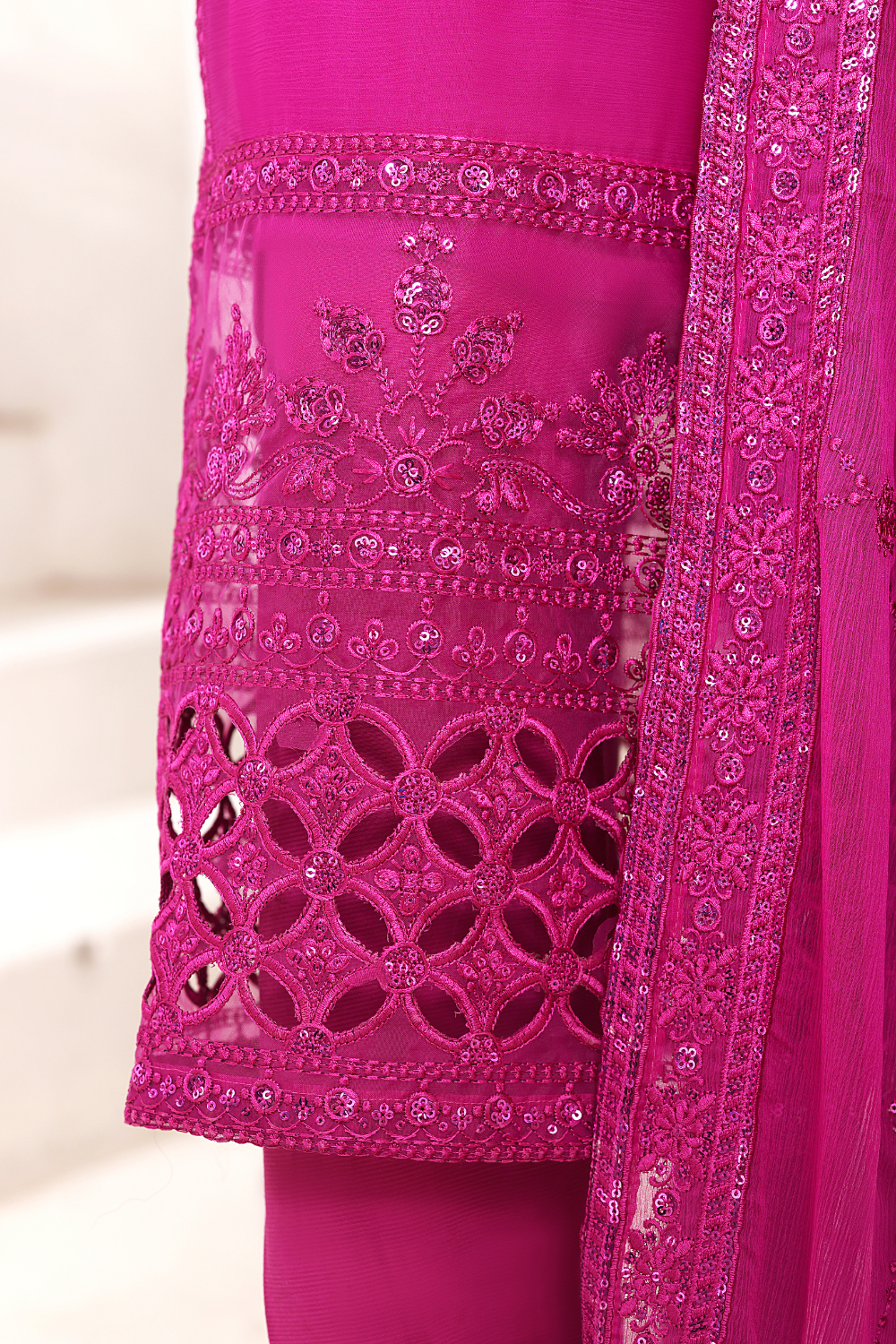 Platinum 3Pc Embroidered Dress
