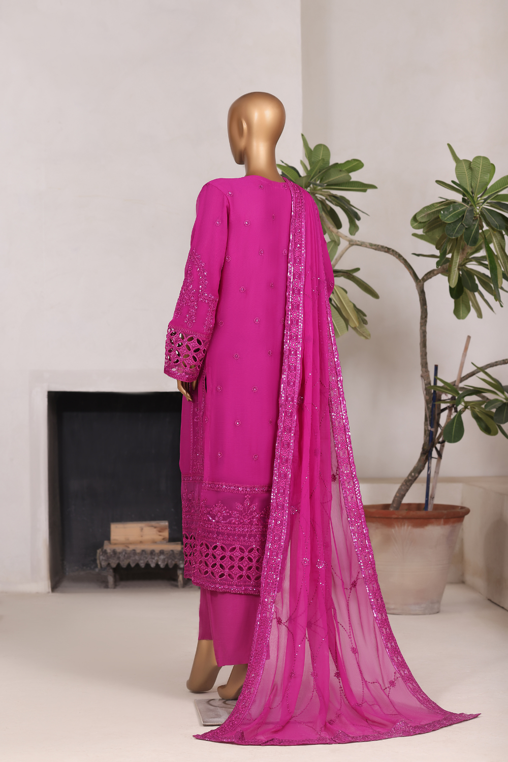 Platinum 3Pc Embroidered Dress
