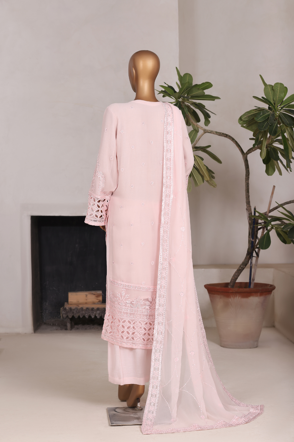 Platinum 3Pc Embroidered Dress