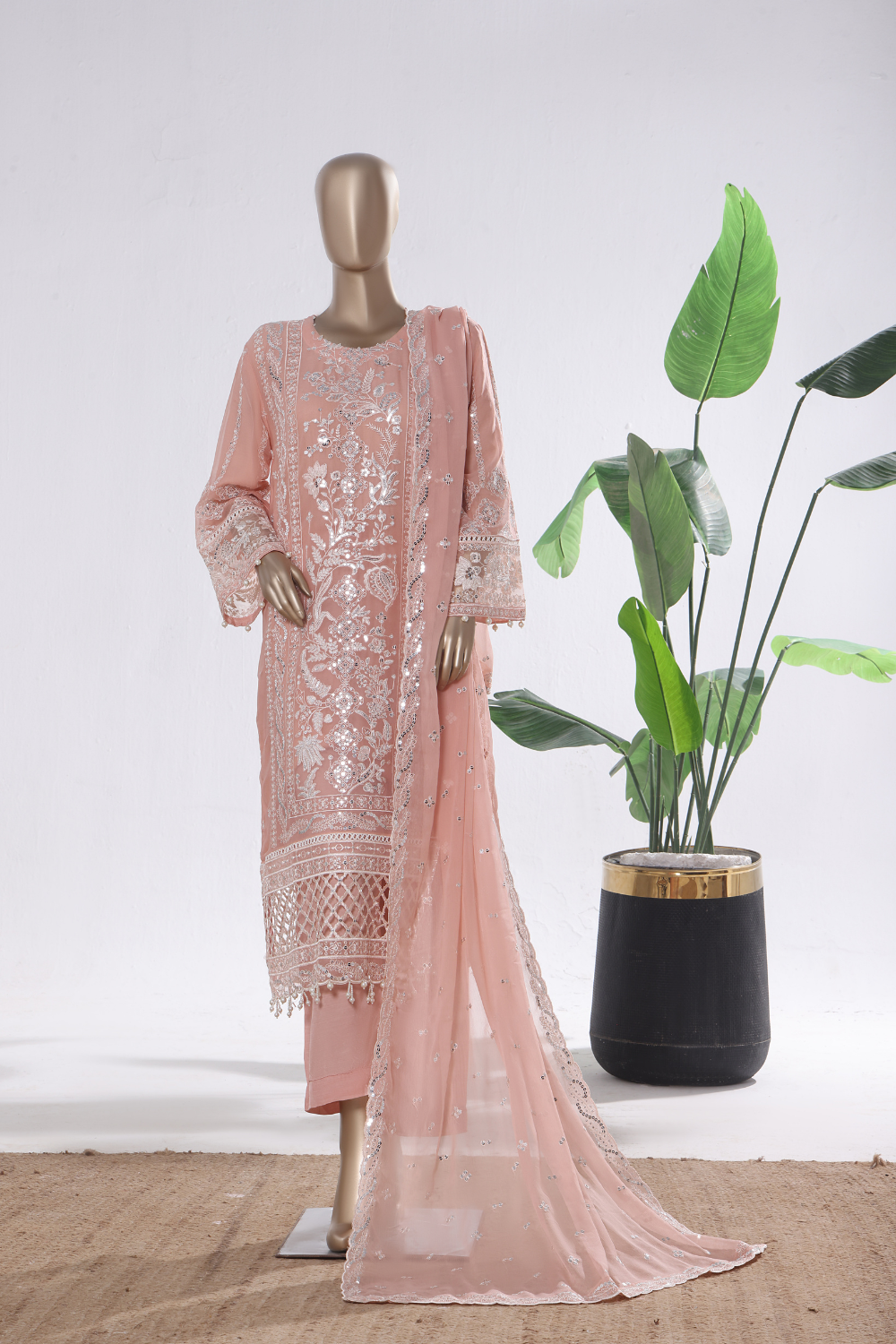 Sheesha 3Pc Embroidered Dress