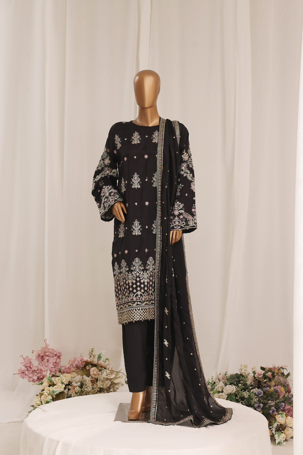 Chantelle 3Pc Embroidered Dress