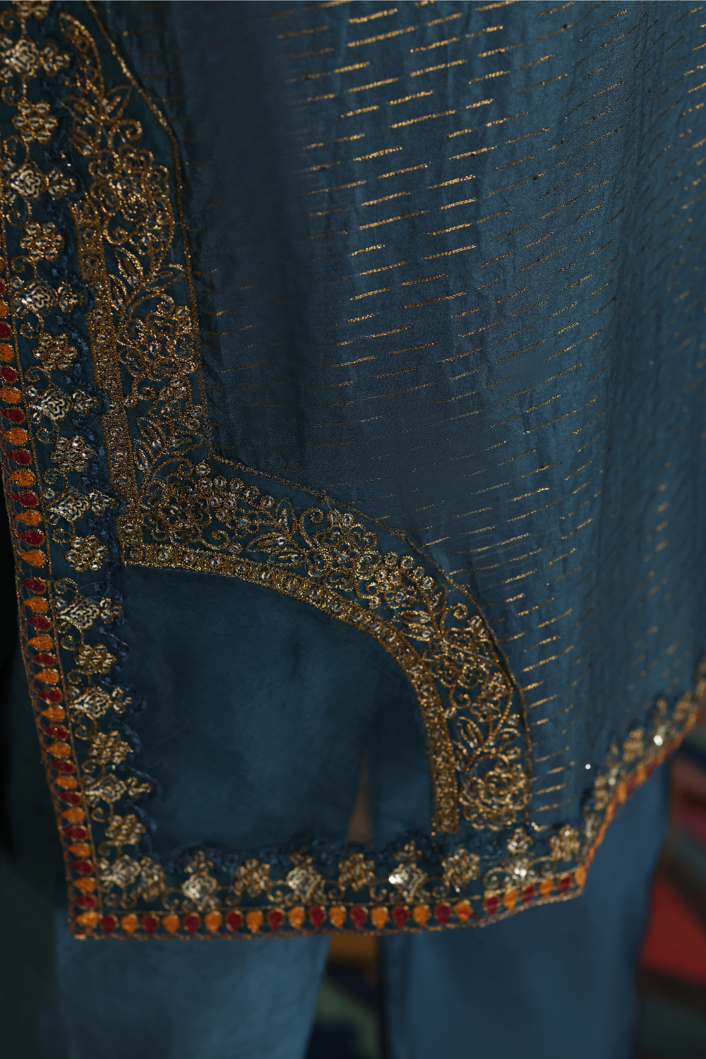 Rain 3Pc Embroidered Dress