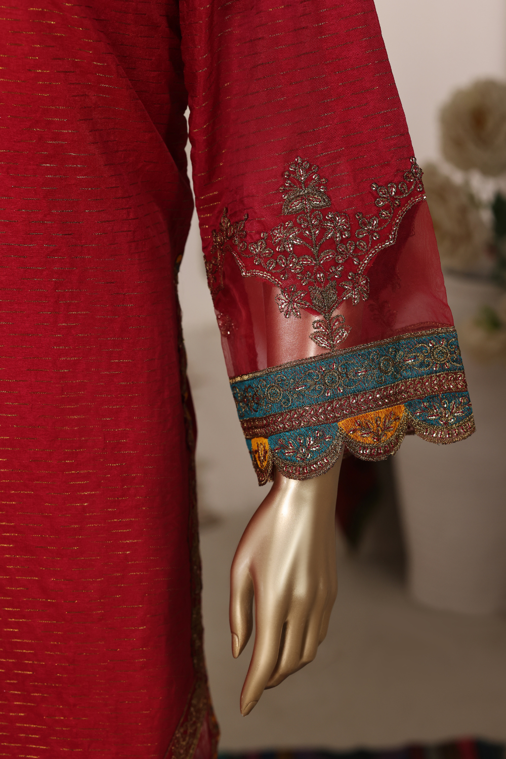 Rain 3Pc Embroidered Dress