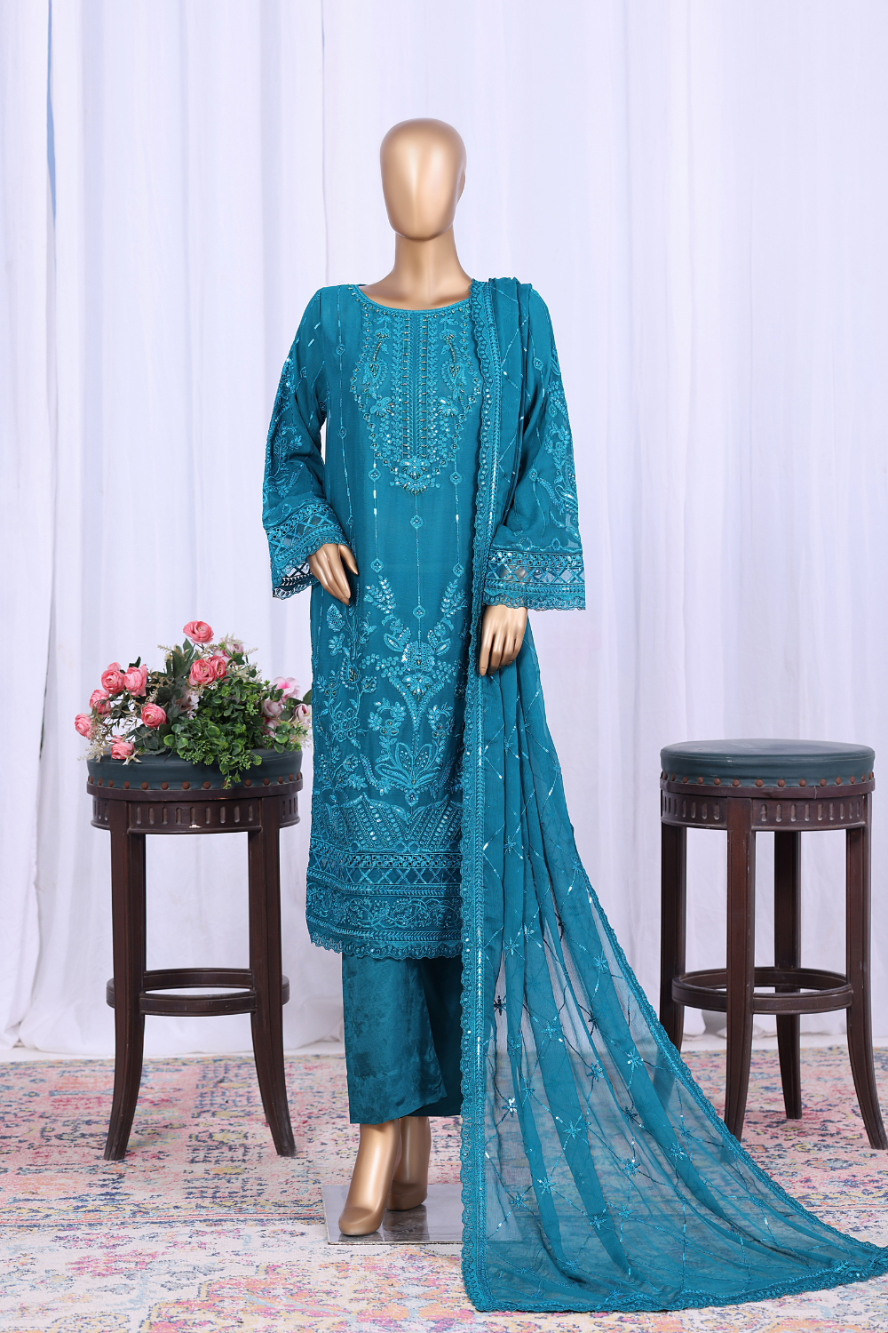Gul Bahar 3Pc Embroidered Dress