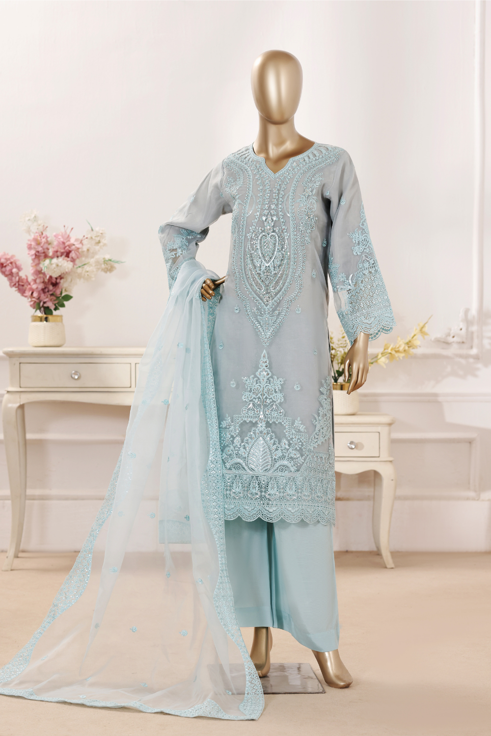 Dori 3Pc Embroidered Dress