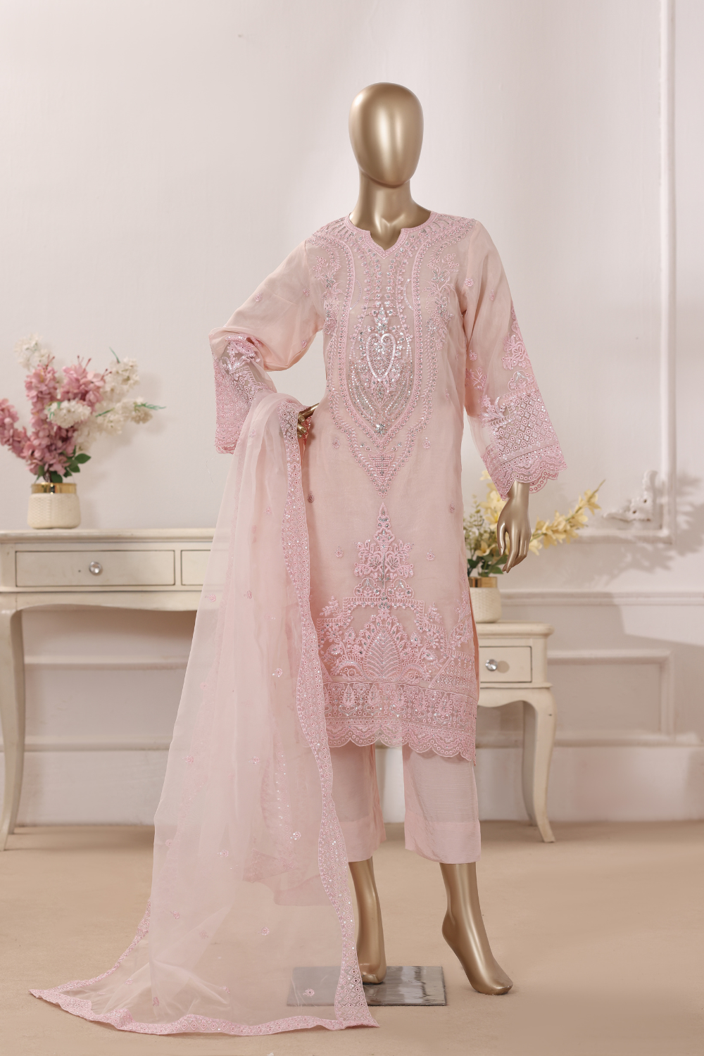Dori 3Pc Embroidered Dress