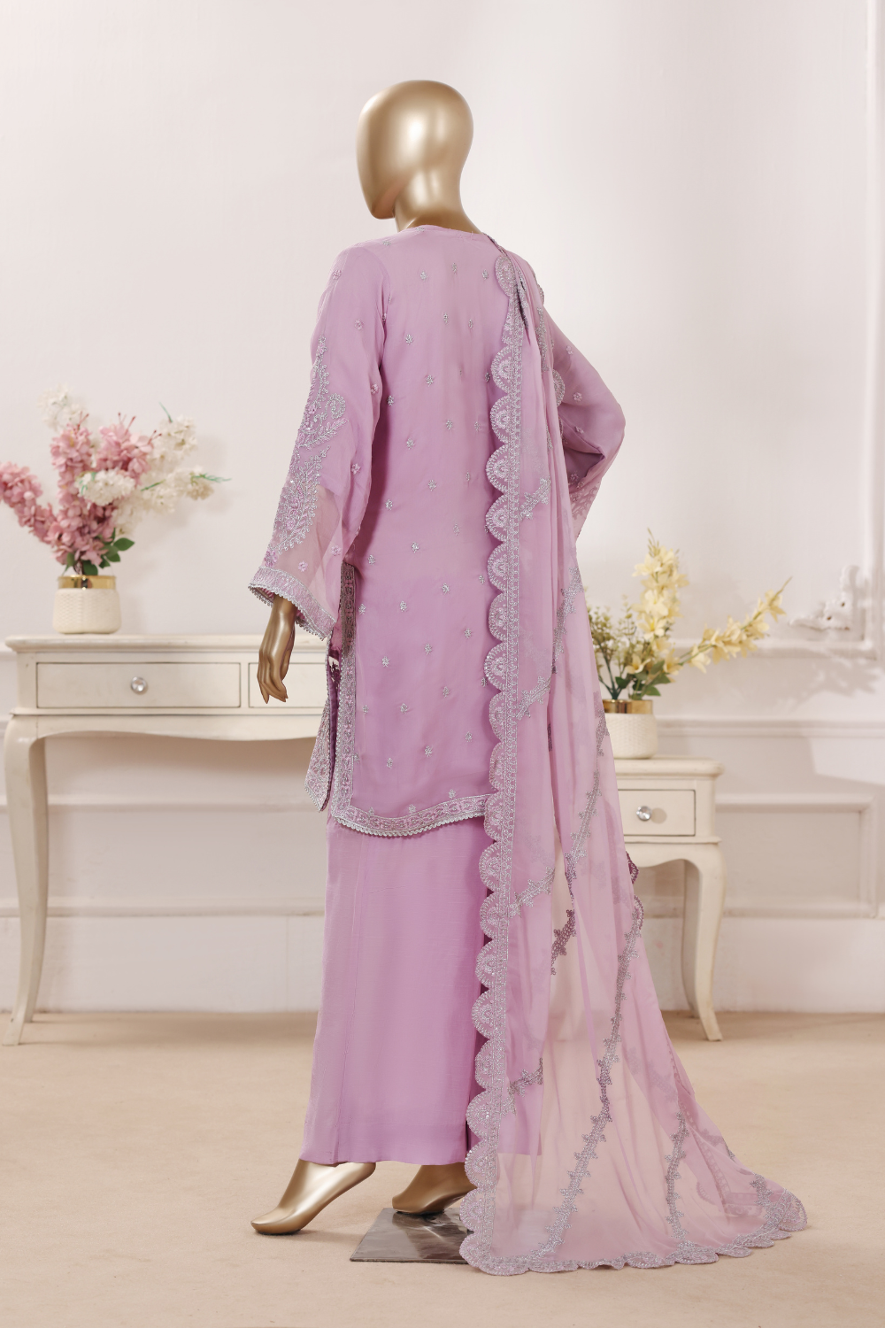 Glorious 3Pc Embroidered Dress