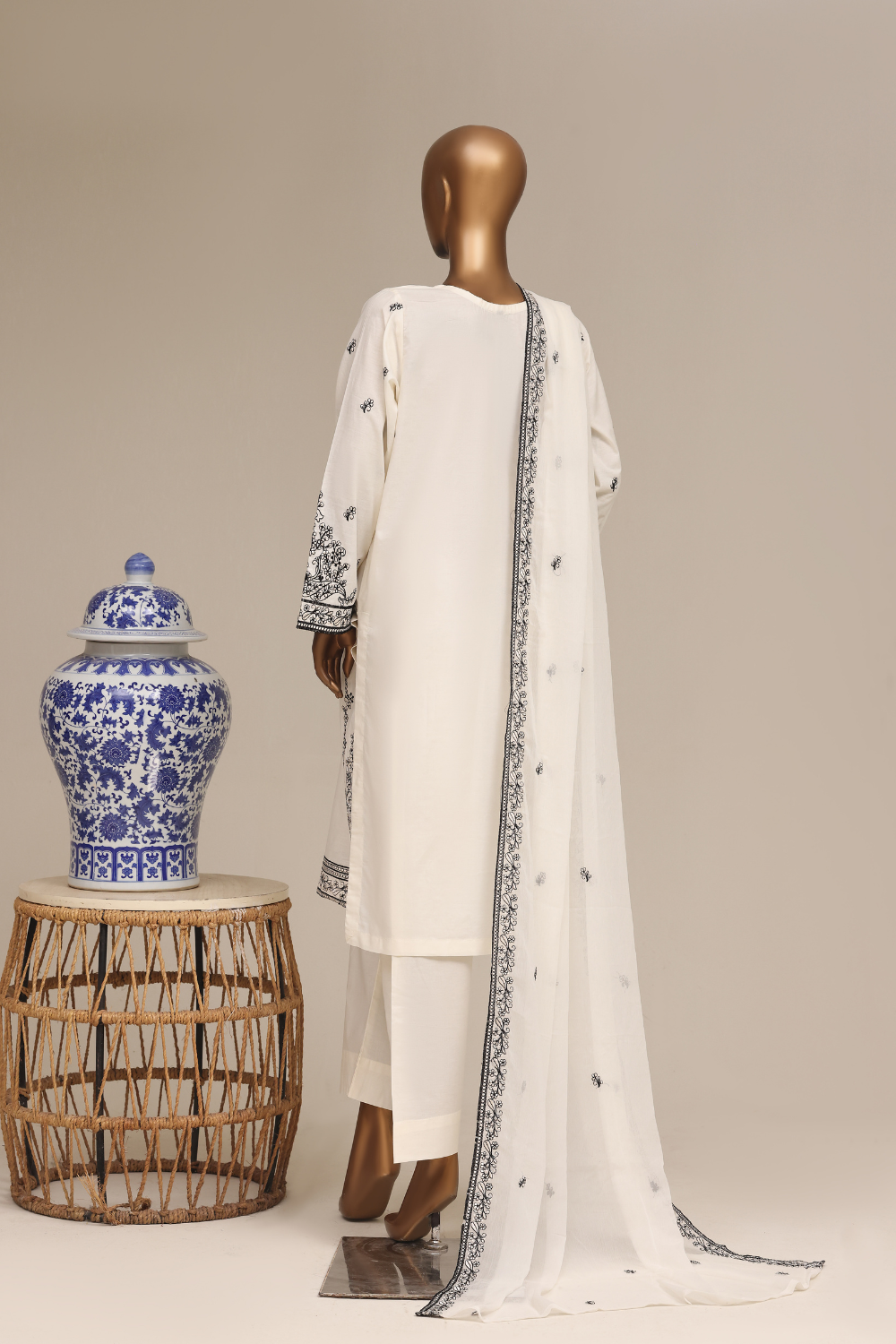 Sketch Cotton 3Pc Embroidered Dress