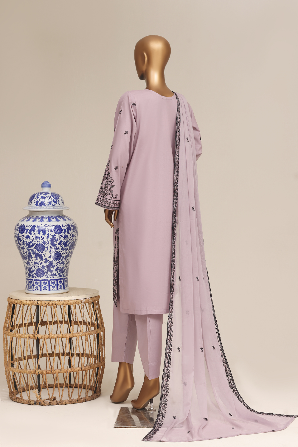 Sketch Cotton 3Pc Embroidered Dress