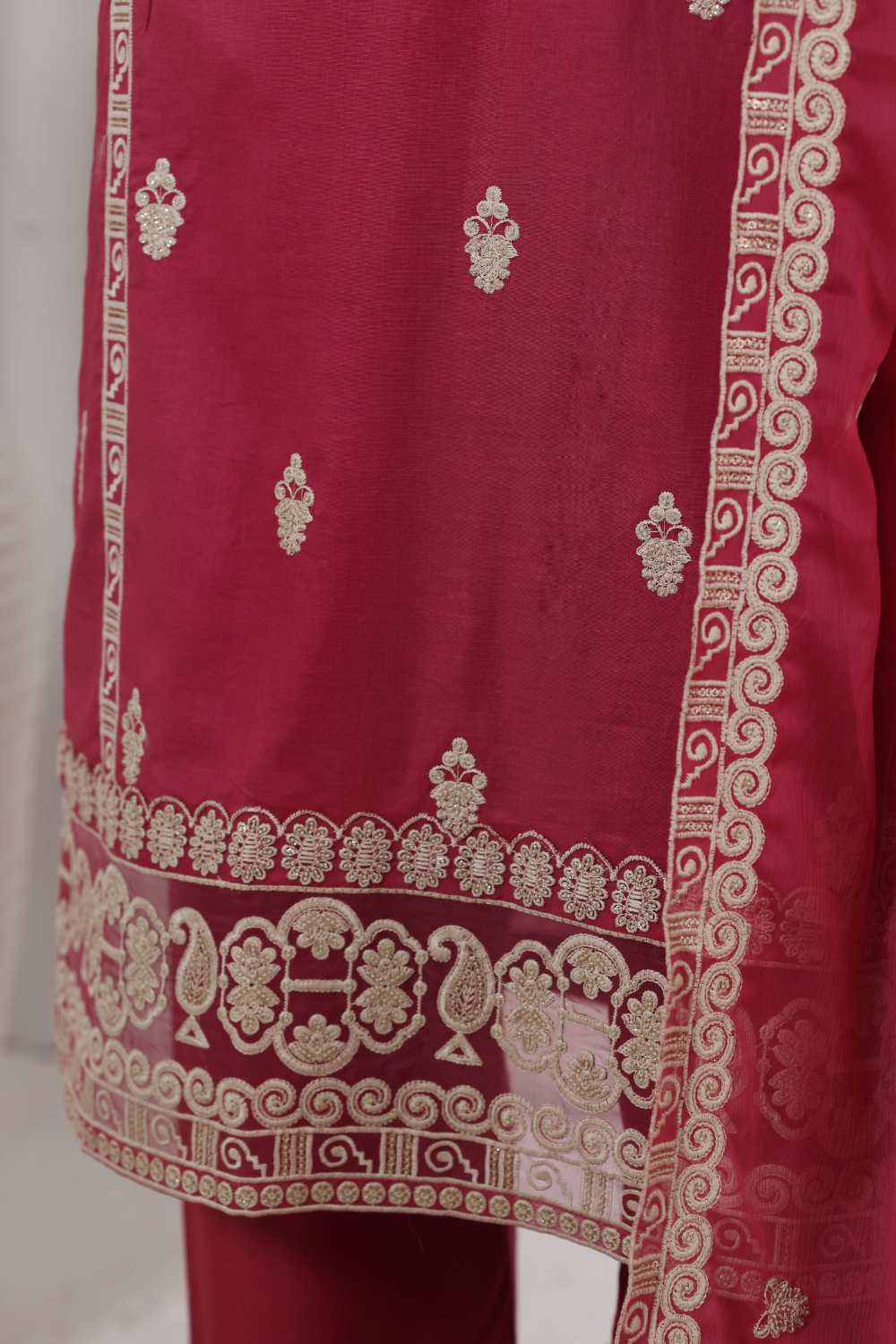 Wheel Cotton 3Pc Embroidered Dress
