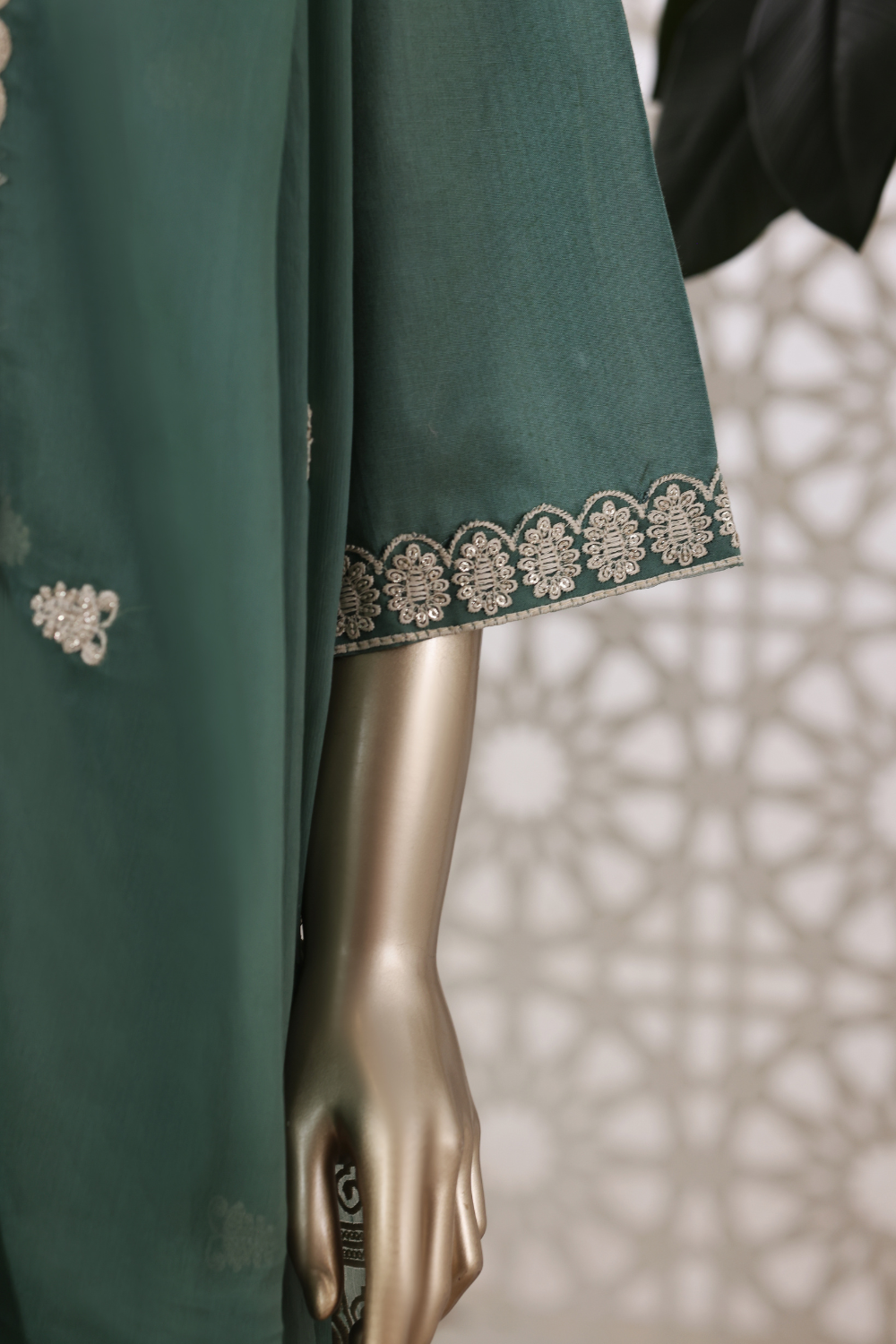 Wheel Cotton 3Pc Embroidered Dress