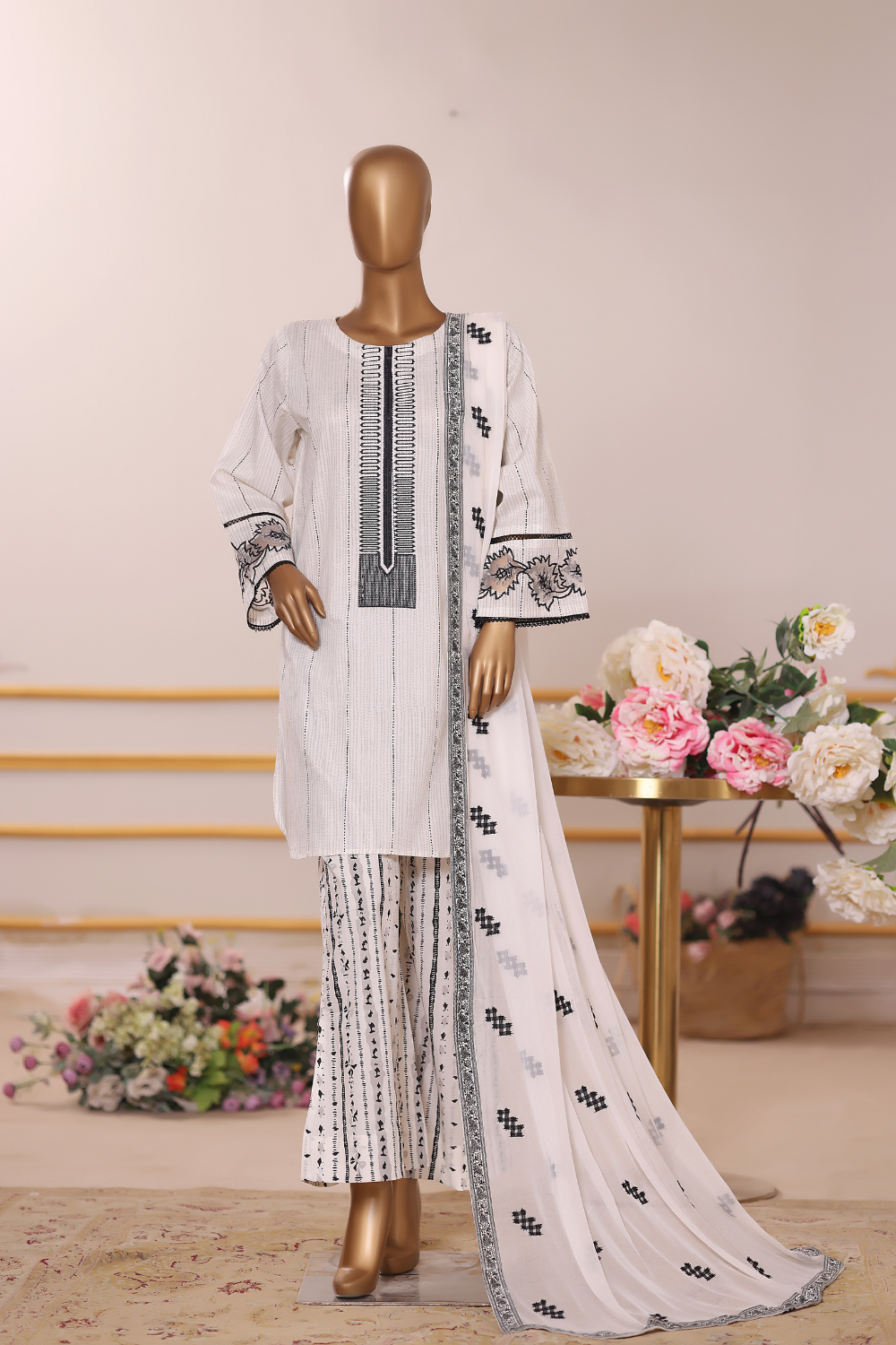 Pie 3Pc Embroidered Dress