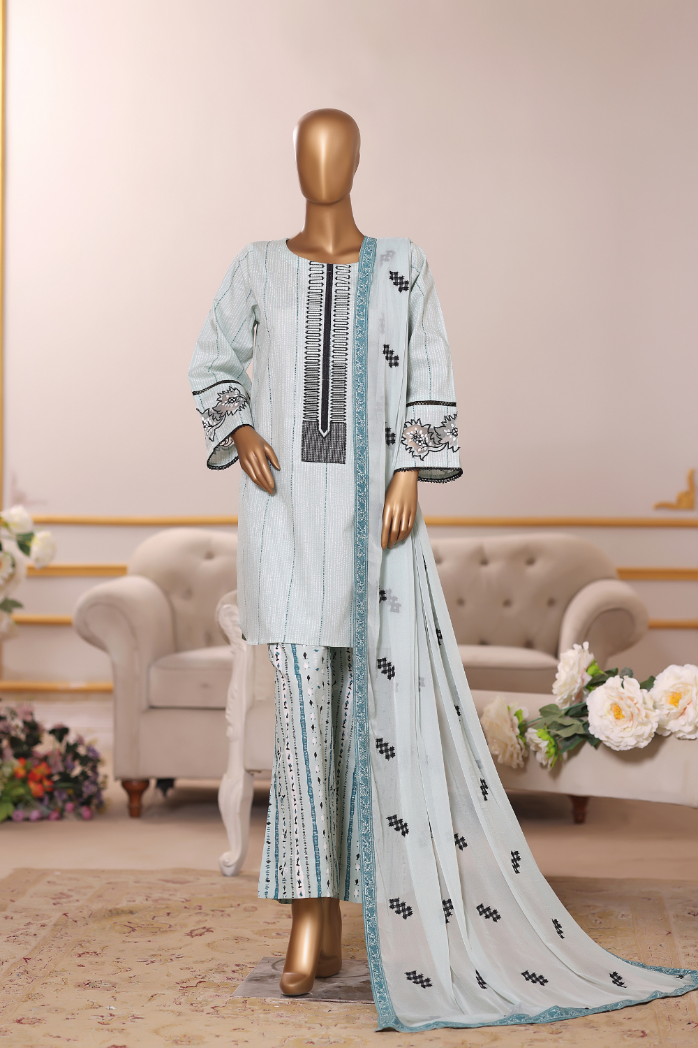 Pie 3Pc Embroidered Dress