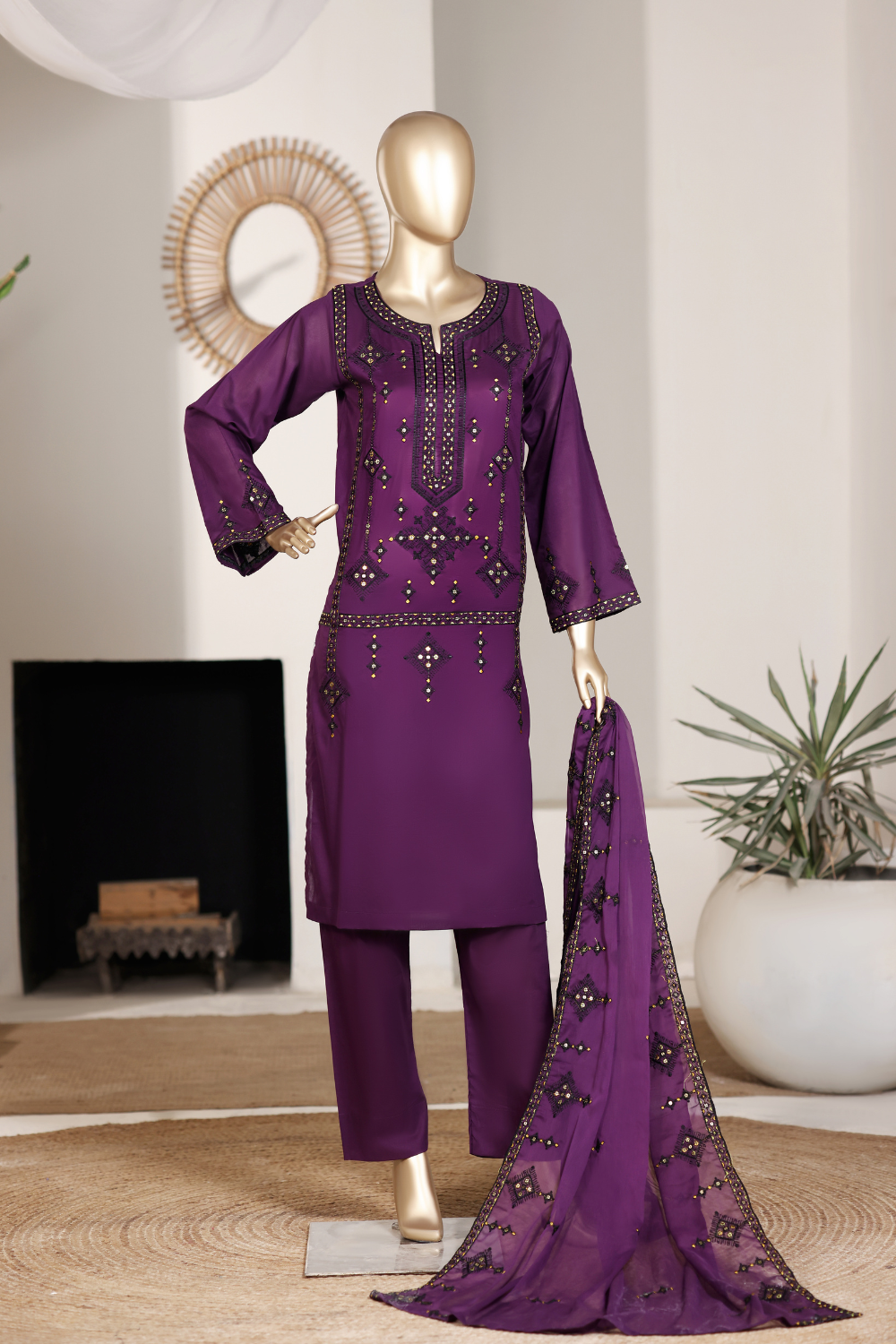 Balochi 3Pc Embroidered Dress