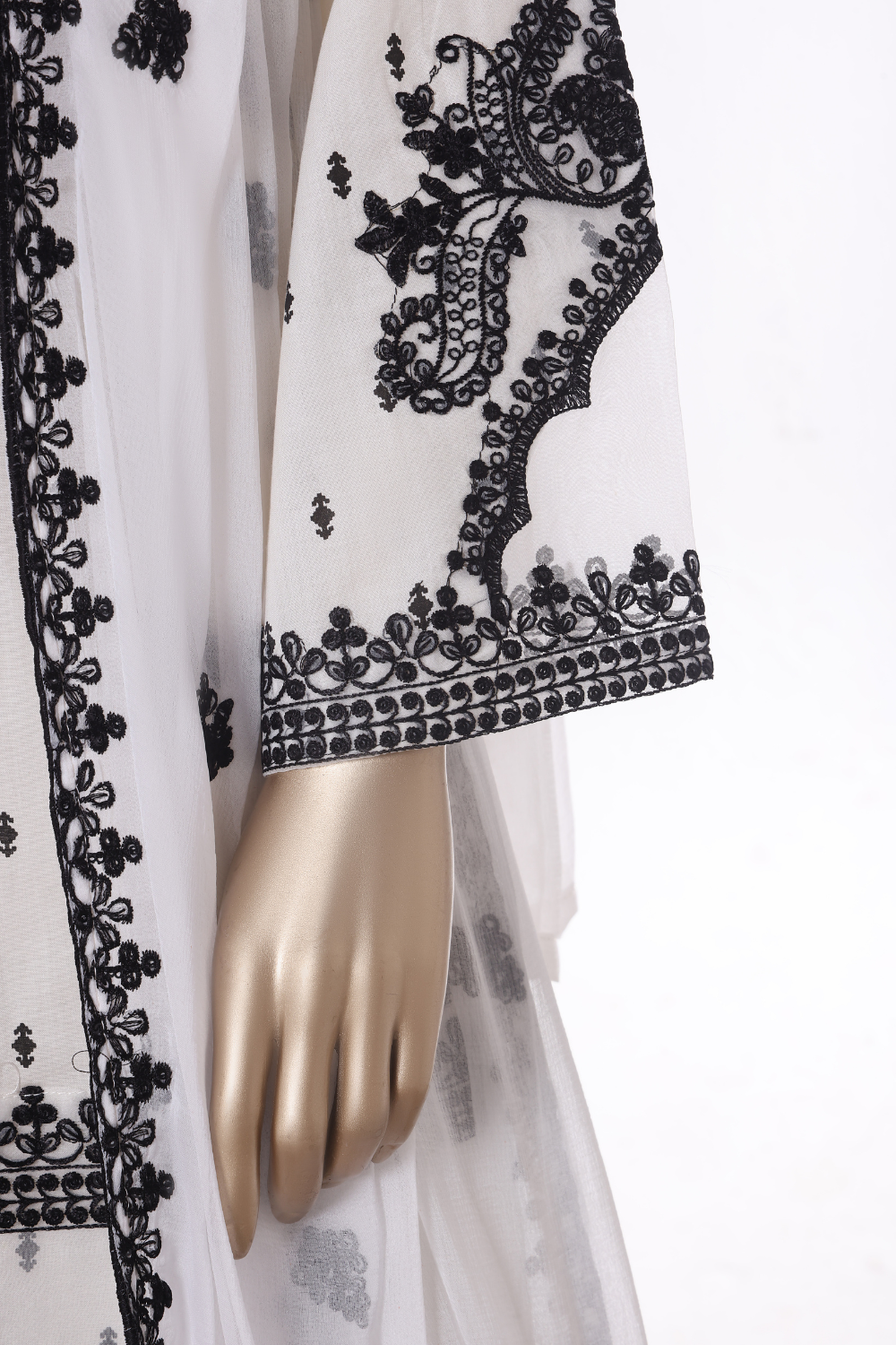 Black Arrow Cotton 3Pc Embroidered Dress