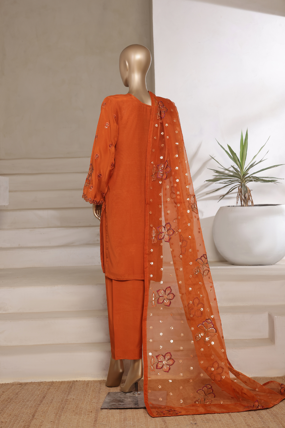 Curl 3Pc Embroidered Dress